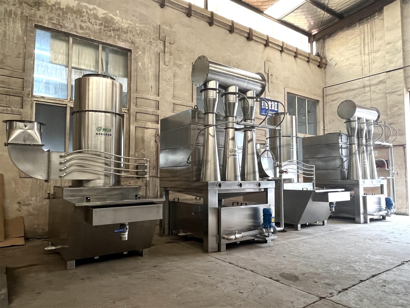 油（yóu）霧淨化（huà）係（xì）統——旋風濕式除塵（chén）器＋文（wén）丘裏油霧淨（jìng）化機（jī）